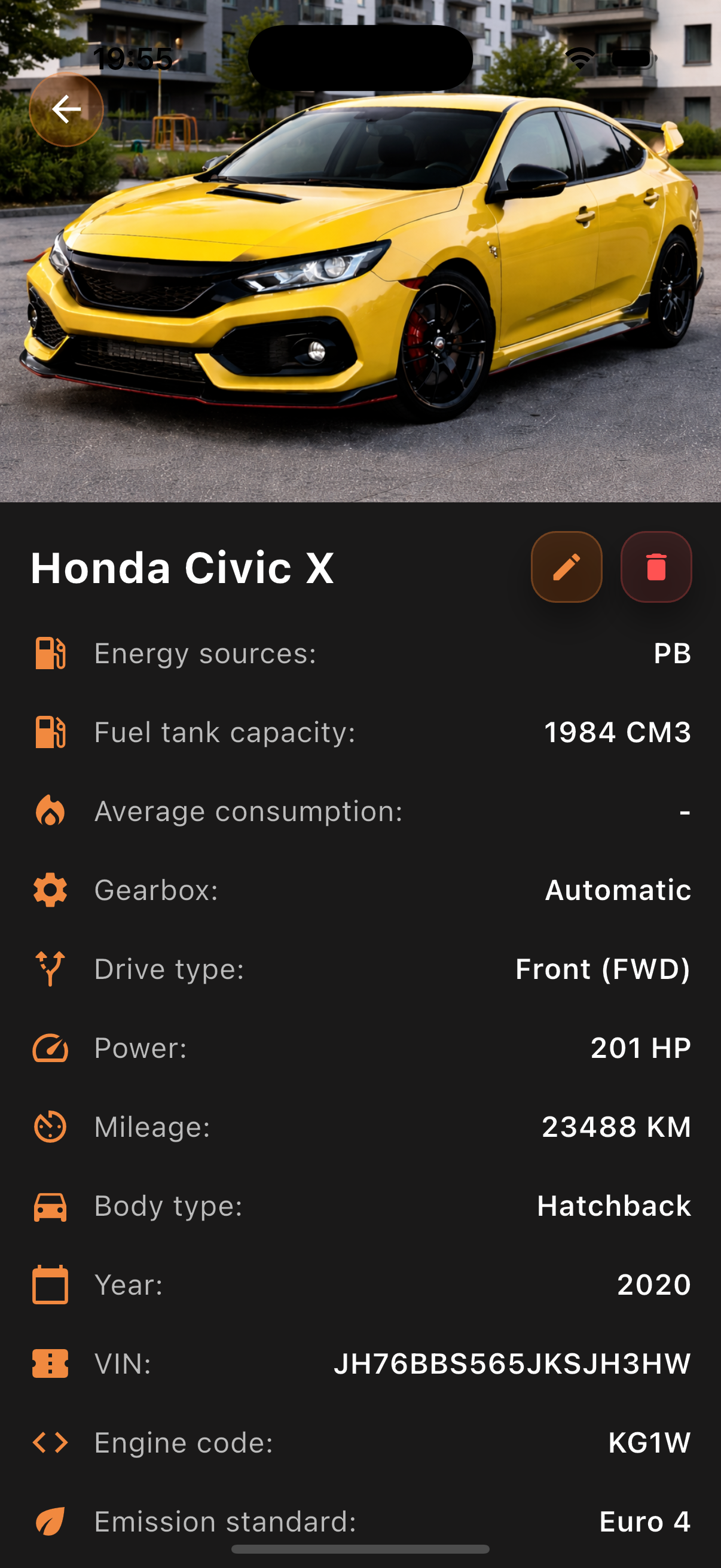 OnlyCars app screenshot on iPhone